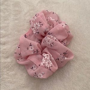 Pink Silky Scrunchie